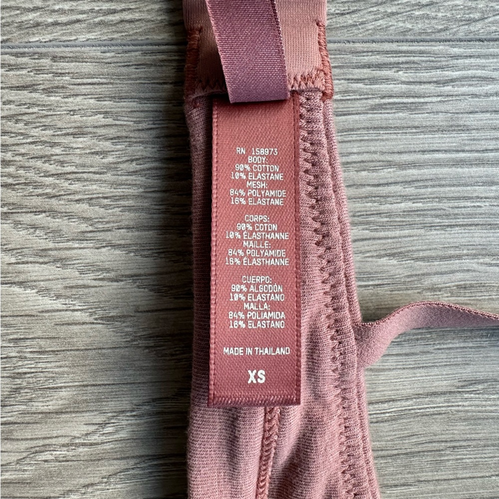 🆕 SKIMS Rose Clay Cotton Stretch Jersey Triangle Bralette - Picture 5 of 7